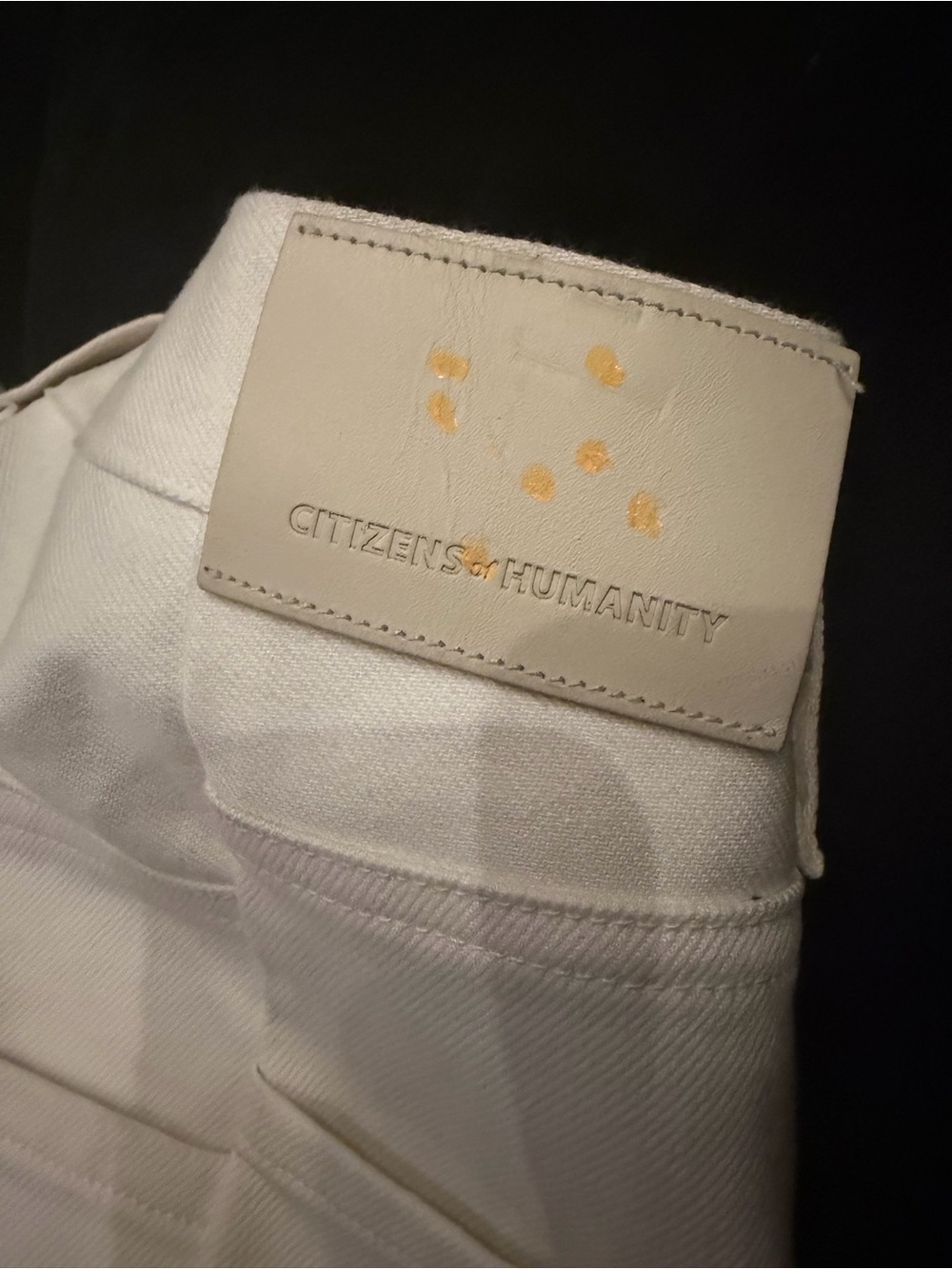 Citizens Of Humanity Cream Wide Leg Jeans - Picture 5 of 6